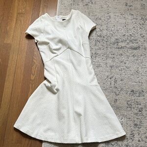 Banana Republic Cream Textured Mini Dress